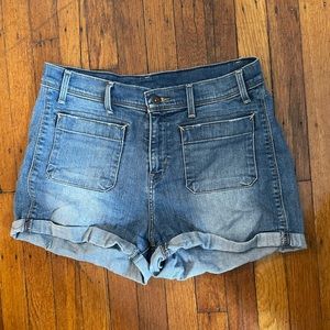 Levi’s High Wasted Vintage Cuffed Jean Shorts